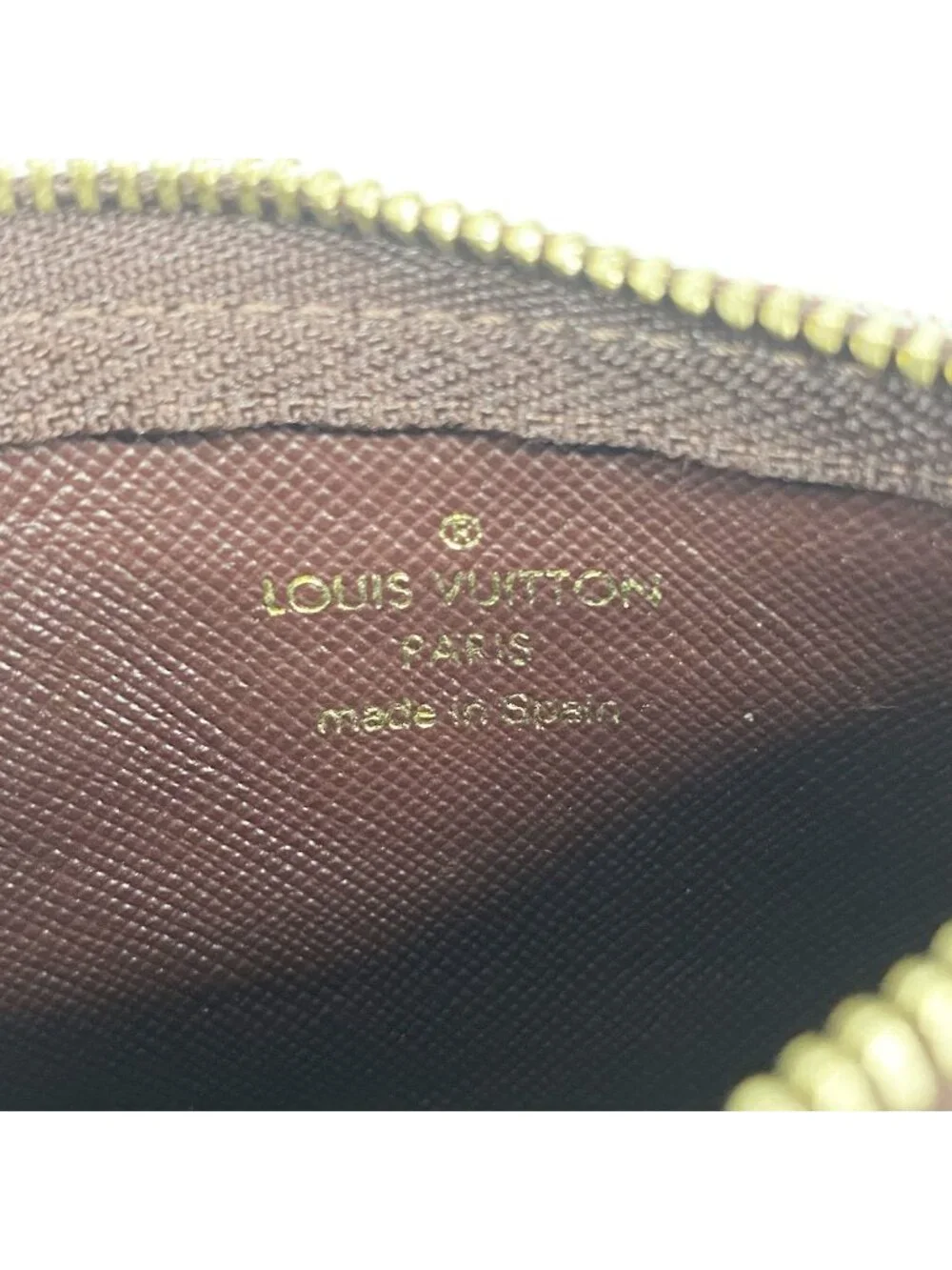 Louis Vuitton Coin Purse Monogram Mini Lin Pochette Cles Cerise